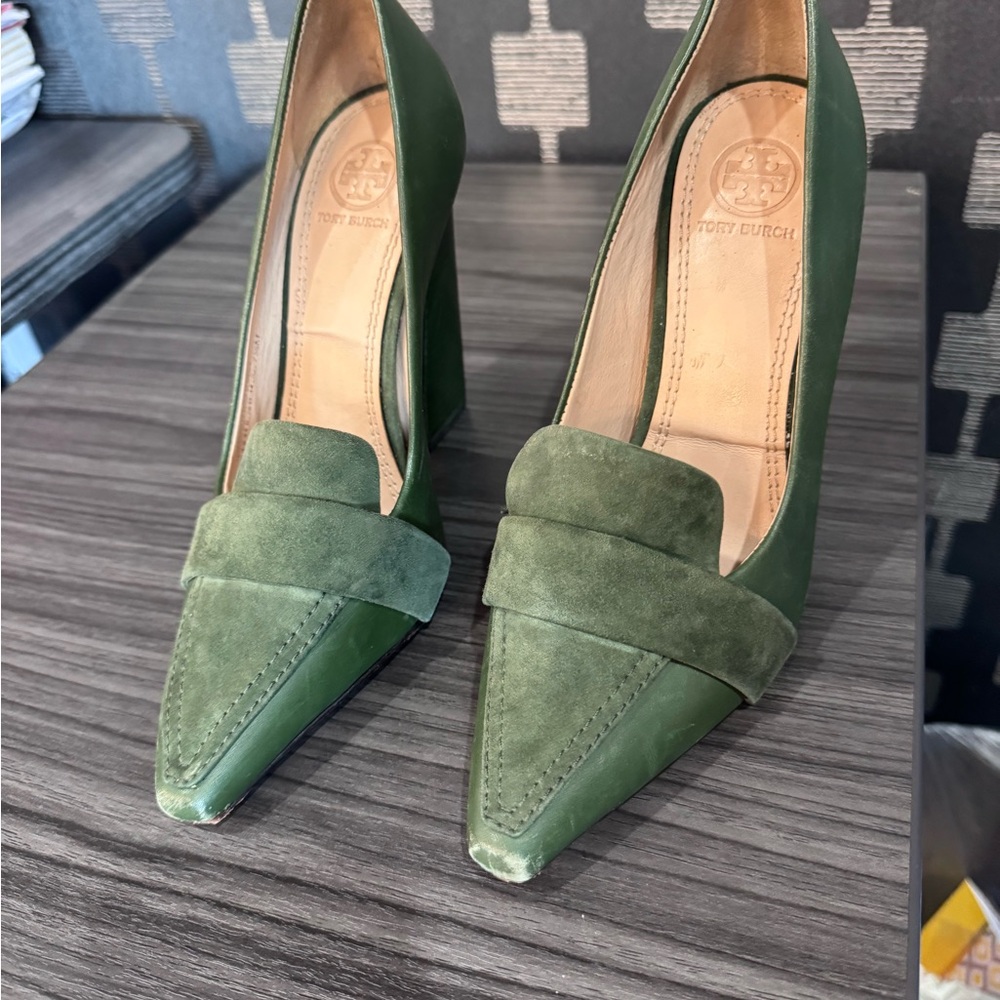 Tory Burch Green Heels